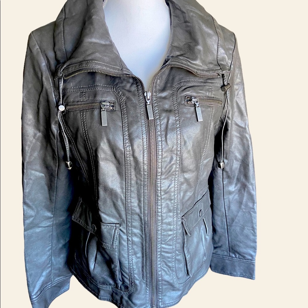 Faux leather jacket